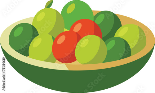 olive salad clip art on transparent background