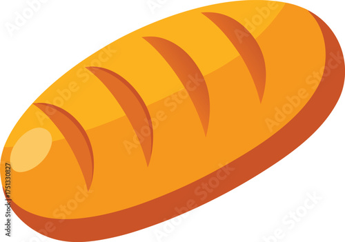 rye bread loaf clip art on transparent background