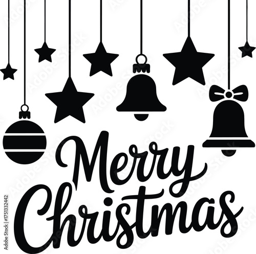 Vector art of merry Christmas