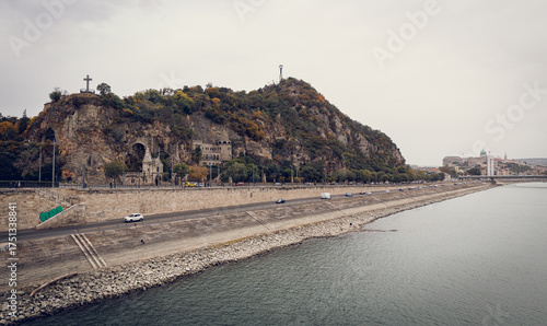 Budapest skyline with the bridge and castle