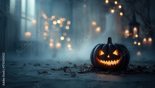Halloween pumpkin background, spooky autumn vibes