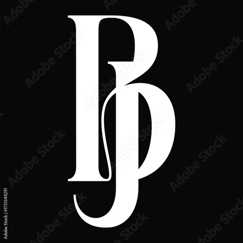 Bj initial letter logo design symbol monogram