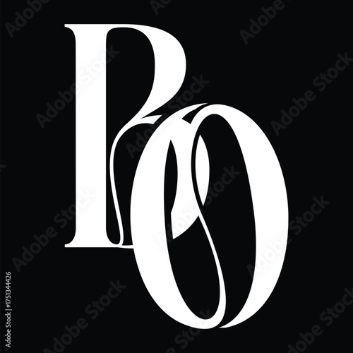 Bo initial letter logo design symbol monogram