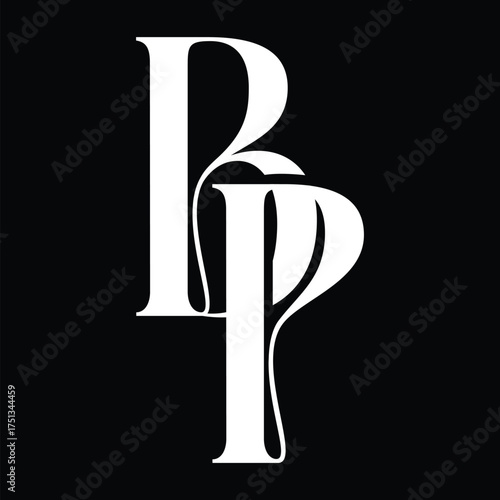 Bp initial letter logo design symbol monogram