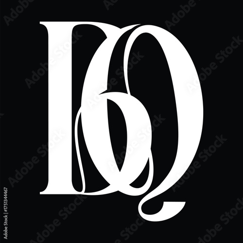 Bq initial letter logo design symbol monogram