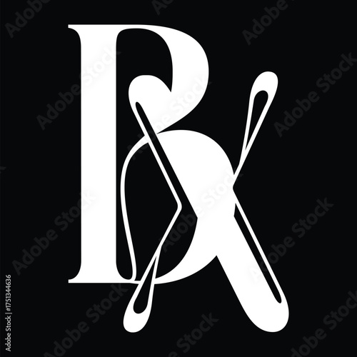 Bx initial letter logo design symbol monogram