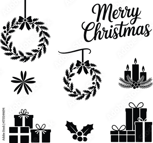 Vector art of Christmas icons