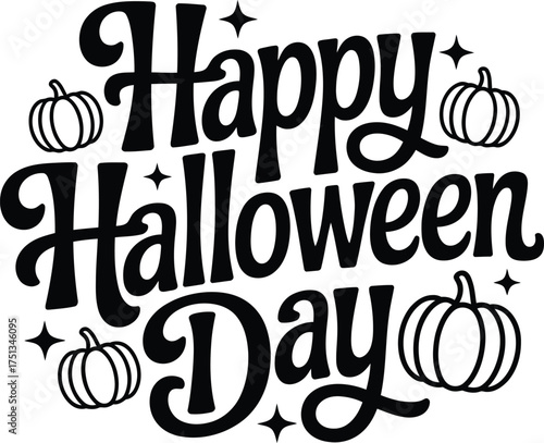  Vector art of happy halloween day.