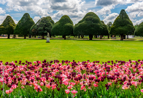 Photography Hampton Court palace and gardens in spring, London, UK