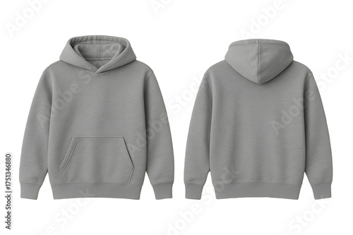 Simple Gray Hoodie Mockup Front And Back