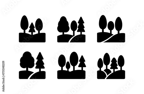 Autumn woodland icons collection for nature-themed designs and projects