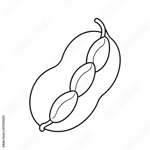 chickpeas outline line art vector