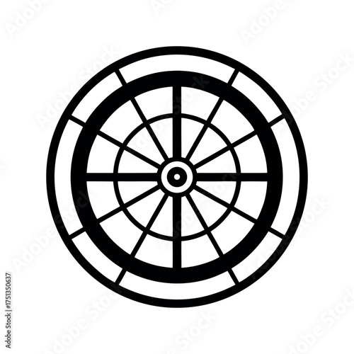 dart board outline line art vector