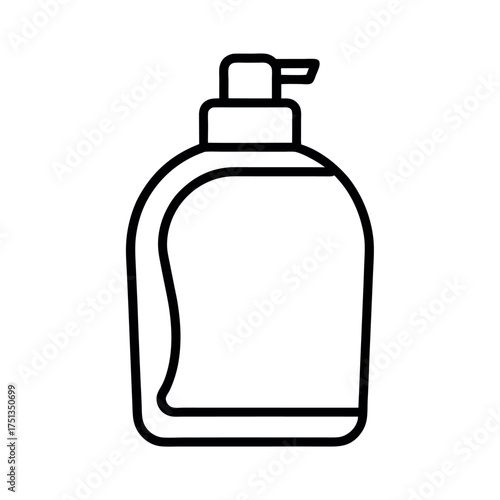 detergent bottle outline line art vector