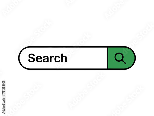 Search bar vector illustration isolated on white background for website and app