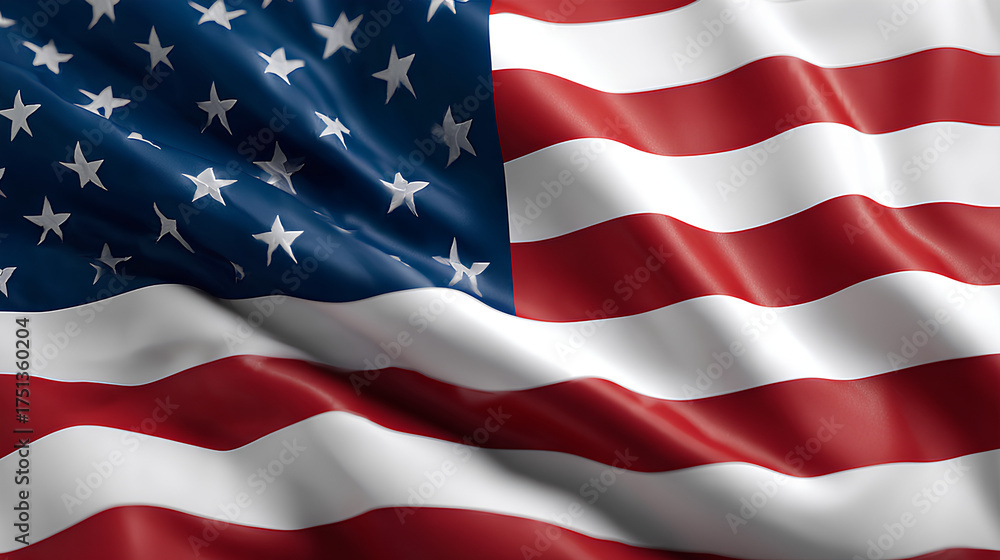 Fototapeta premium USA flag background, American white waving flag banner Stock Vector
