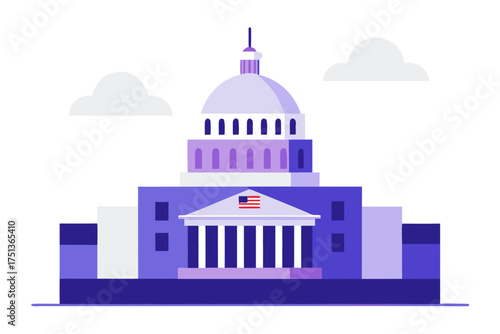 Illustration of the united states capitol building