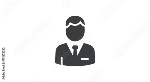 Professional Business Person Icon Vector Businessman, Corporate, Human Resource