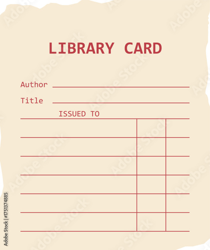 Vintage Library Card