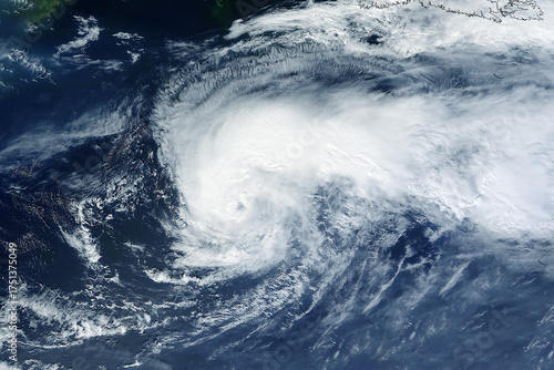 Fototapeta Naklejka Na Ścianę i Meble -  Typhoon, hurricane from space. Elements of this image furnished by NASA