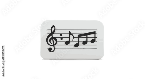 Musical Note Icon on a White Background A Simple and Clear Representation of Music