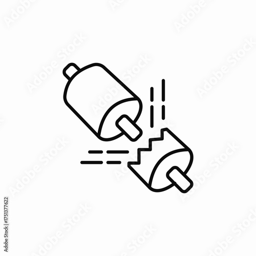 torn ligaments icon sign vector