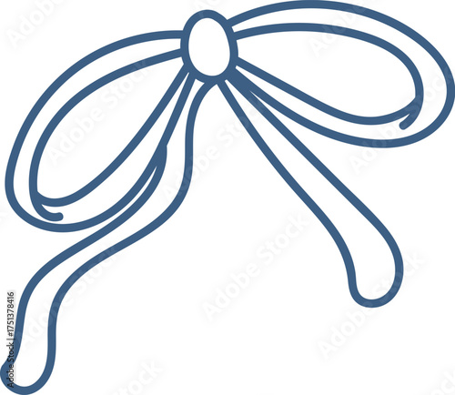 Elegant Ribbon Bow Outline