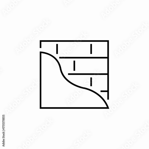 brick wall icon sign vector