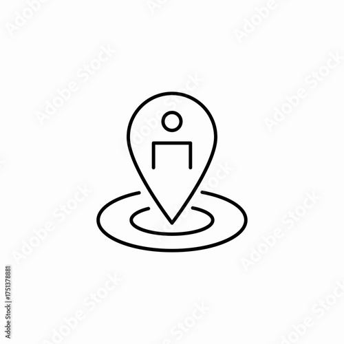 business person location icon sign vector