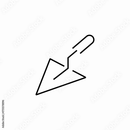 cement spatula icon sign vector
