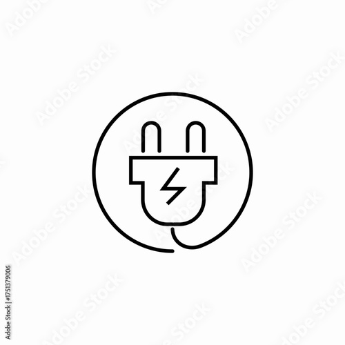 energy plug icon sign vector