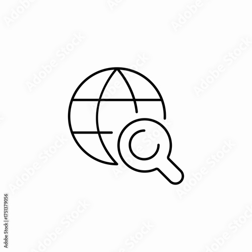 global search icon sign vector