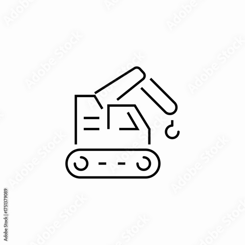 hook lift icon sign vector