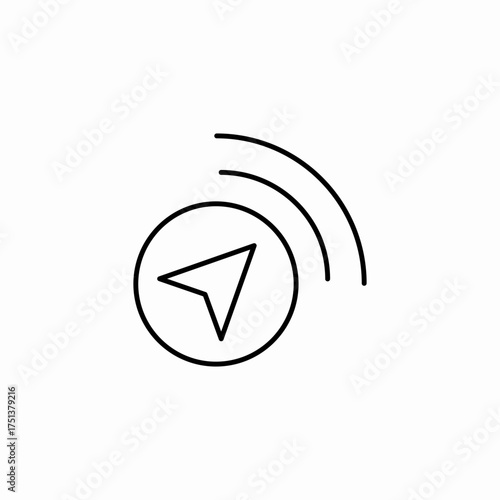 navigation signal icon sign vector