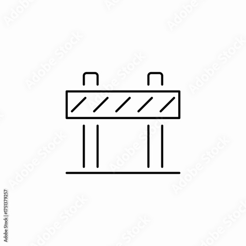 road barriers icon sign vector
