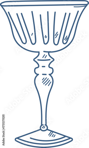 Elegant Wine Glass Sketch