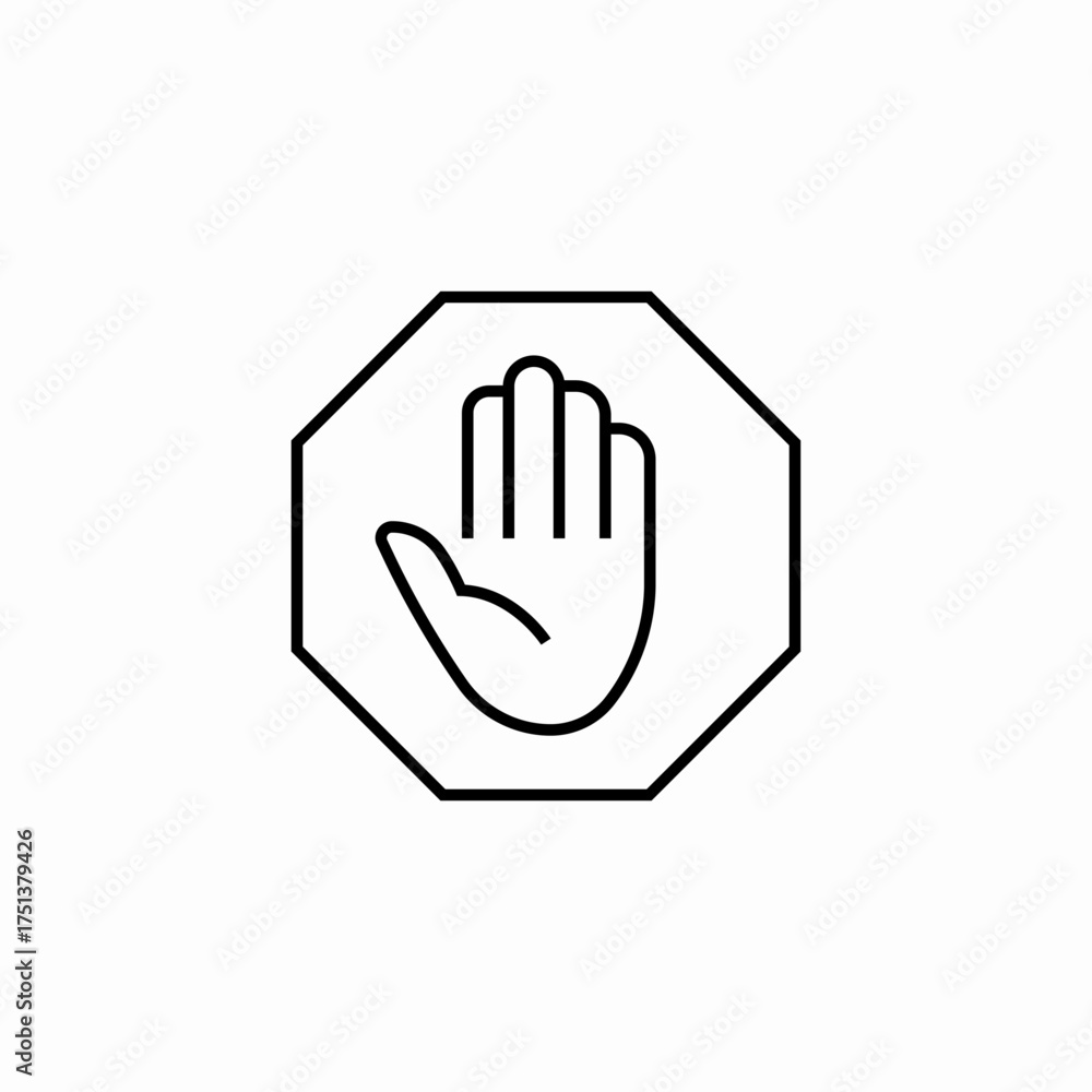 Obraz premium stop gesture icon sign vector