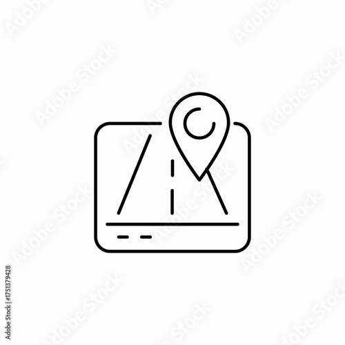 street vehicle gps icon sign vector