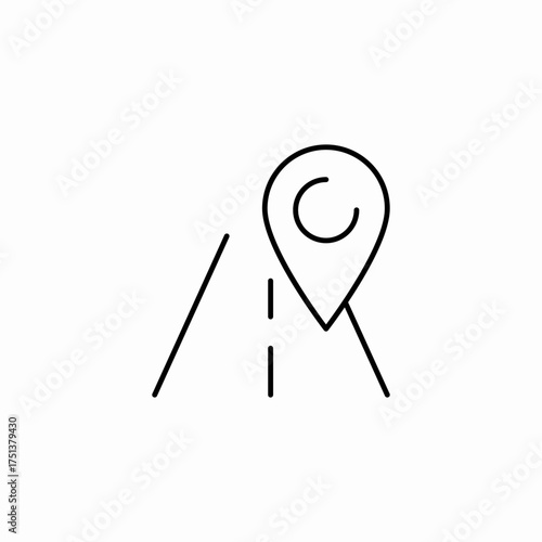 street location icon sign vector
