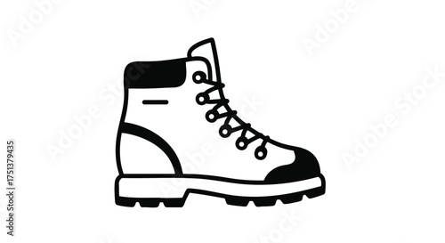 Hiking Boot Icon Explore the Outdoors with a Durable Mountain Footwear Symbol
