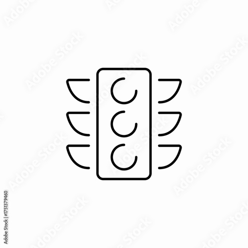 traffic light icon sign vector