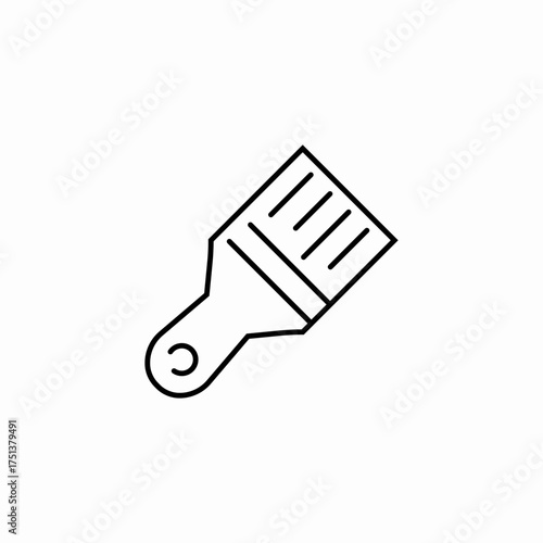 wall paint brush icon sign vector