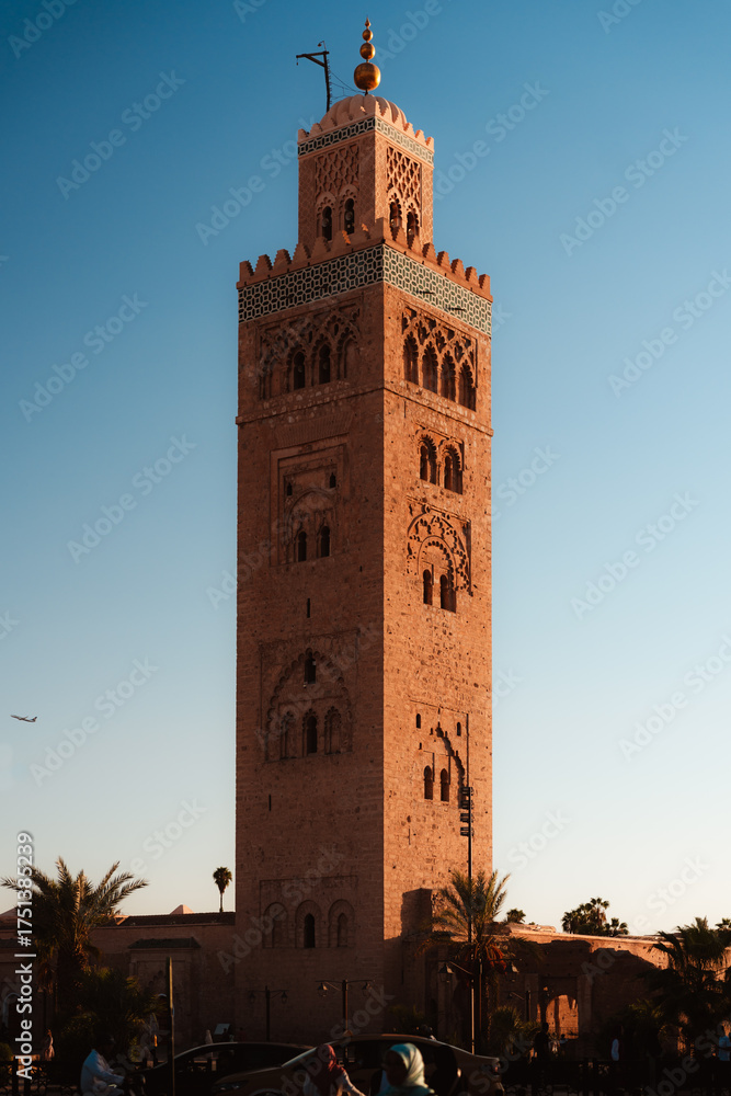 Obraz premium Koutoubia tower with golden hour