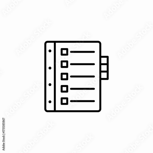 agenda list icon sign vector