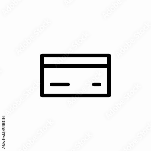 bank debit card icon sign vector
