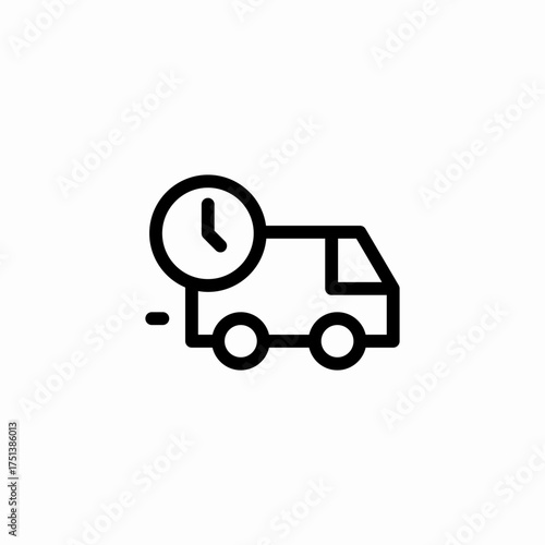 delivery time wait icon sign vector