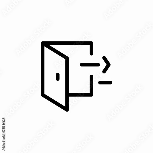 store log out icon sign vector