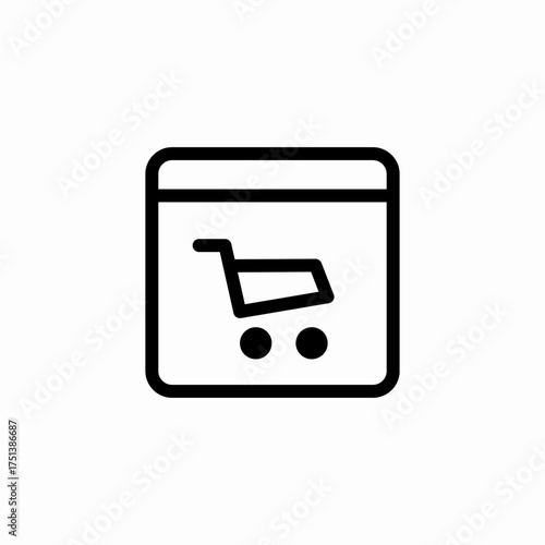 web shopping icon sign vector