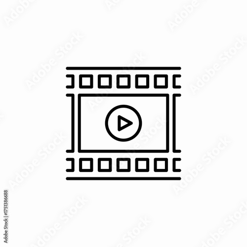 video media play icon sign vector