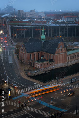 birds eye view of copenhagen